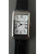 Coldwater Creek Watch Women Silver Tone Rectangle White Dial - New Battery - $24.18