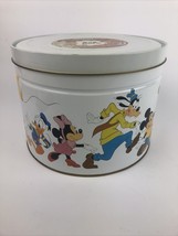 Vintage Sears Disney Popcorn Tin Metal Canister Donald Mickey Goofy Pluto Minnie - £19.92 GBP