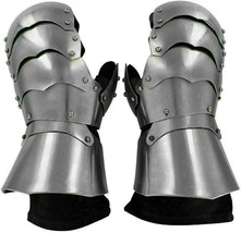 Medieval Arm Gauntlets Gloves Steel Finger Armor SCA LARP Combat Warrior... - $143.88