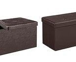 43 Inches Folding Storage Ottoman Bench With Flipping Lid, Storage Chest... - $214.99