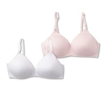Bestform Shaping Comfort T-Shirt Bras Wirefree Size 40DD Pink &amp; White 2 Pack  - £14.68 GBP