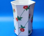 Vintage TOSCANY COLLECTION 9½” Flared HAND PAINTED Japanese Floral Hexag... - $39.97