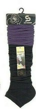 Women&#39;s Fall Winter Leg Warmers Over The Knee One Size Purple W Black New - £10.04 GBP
