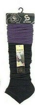 Women&#39;s Fall Winter Leg Warmers Over The Knee One Size Purple W Black New - $12.59