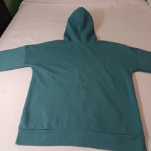 Zenana OJ-35038 Womens Cotton Blend Teal Full Zip Drawstring Hoodie Sweatshirt S image 12