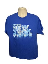 New York Rangers This Is New York Pride Hockey Adult Blue XL TShirt - £11.84 GBP
