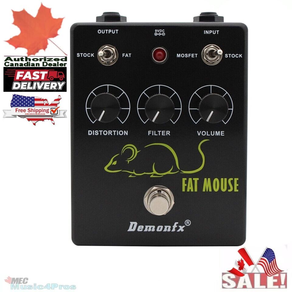 Demonfx FAT MOUSE High quality Guitar Effect Pedal FUZZ Distortion True ... - $47.40