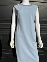 Tahari Sheath Dress Arthur S Levine Women&#39;s Crystal Blue Size 4 NEW - £42.31 GBP
