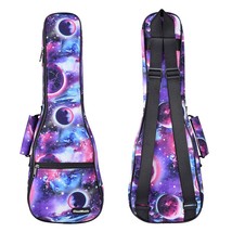 Soprano Ukulele Case Galaxy Ukulele Backpack Aurora Violet 10Mm Padded U... - $57.99