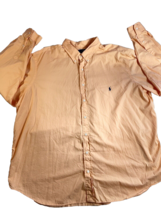 Polo Ralph Lauren Shirt Men&#39;s 3XB Feather Weight Twill Orange Long Sleev... - $23.54