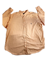 Polo Ralph Lauren Shirt Men&#39;s 3XB Feather Weight Twill Orange Long Sleev... - £18.52 GBP