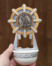 ⭐French vintage holy water font with medal Our Lady of Thierenbach  ⭐ - £35.61 GBP