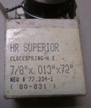 Clock Mainspring 80 831  7/8&quot; x .013&quot; x 72&quot; Flat  End NIB - £9.66 GBP