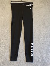 Nike Leggings Womens Sz M Medium Black Yoga Pants Compression Workout Gym - £12.54 GBP