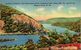 Junction of Potoniac &amp; Shenandoah Rivers MD VA WV Harper&#39;s Ferry Postcard PC123 - £3.92 GBP
