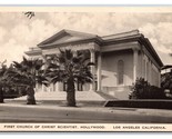 First Church Christ Scientist Hollywood Los Angeles CA UNP WB Postcard Z9 - £6.97 GBP