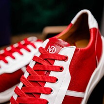 Lyon II Genuine Ostrich and Calfskin Fashion Sneaker Red / White image 12