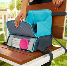 Munchkin Portable Feeding Seat Baby High Chair Folding Height Adjustable Travel - £32.37 GBP