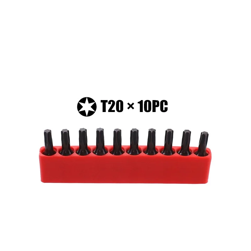 10Pcs/Lot 25mm Torx Screwdriver Bits With Hole Magnetic Set T20 T25 T6-T40 1/4 I - $90.35