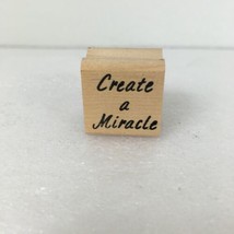 Create A Miracle Rubber Stamp Wood-Mounted 1&quot; Square Slanted Print Letters - £7.90 GBP