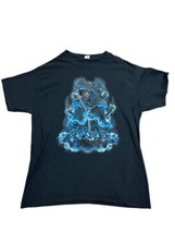 Grim Reaper Skeleton Horror T-Shirt LRG Fruit Loom HD Cotton Heavy Metal Gothic - $17.33