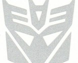Highly Reflective Silver Transformer Decepticon logo fire helmet window ... - £2.75 GBP+