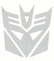 Highly Reflective Silver Transformer Decepticon logo fire helmet window ... - £2.72 GBP+