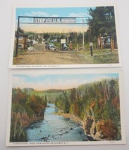 Canada United States Border VTG Postcard Lot Unposted Pigeon River Highway No. 1 - £15.33 GBP