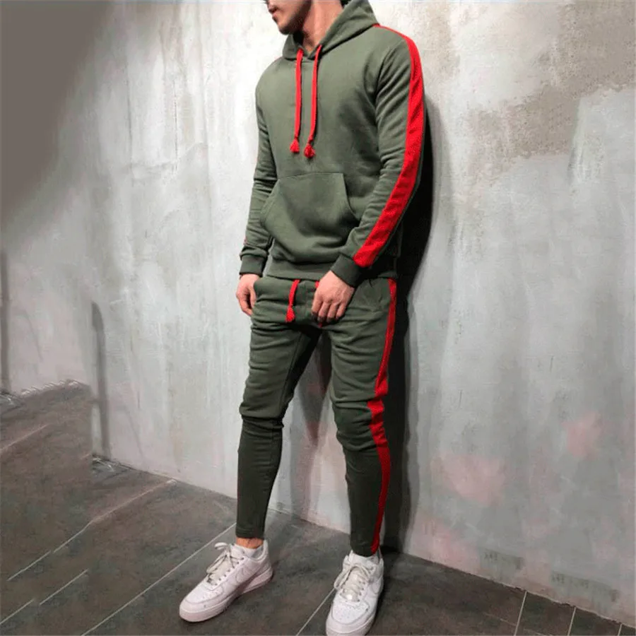 2023 New Autumn Men Running Set Men  Suits wear 2Pcs Trauit wear Hoodies Sweatsh - £129.91 GBP