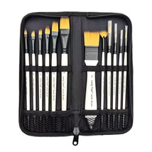 12pcs Paint Brushes Set Nylon Hair Artist Paintbrush Bag For Acrylic Wat... - $25.23