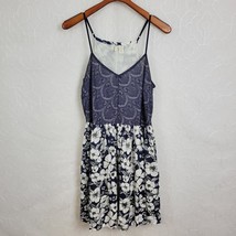 Japna Womens Dress Larege Blue Lace Floral Sleeveless V-neck  Spaghetti Strap - $16.70