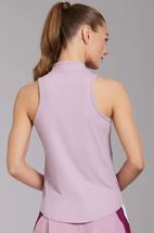 NWT GREYSON Mauve Rose Quartz Vesta Racerback Sleeveless Mock Golf Shirt - XL image 3