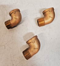 3 Qty of Brass Pipe 90° Street Elbows 1&quot; Fitting FBSPT x MBSPT Class 125 (3 Qty) - £35.91 GBP