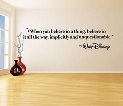 ( 94&#39;&#39; x 24&#39;&#39; ) Vinyl Wall Decal When you believe in a Thing / Believe in it All - £47.80 GBP