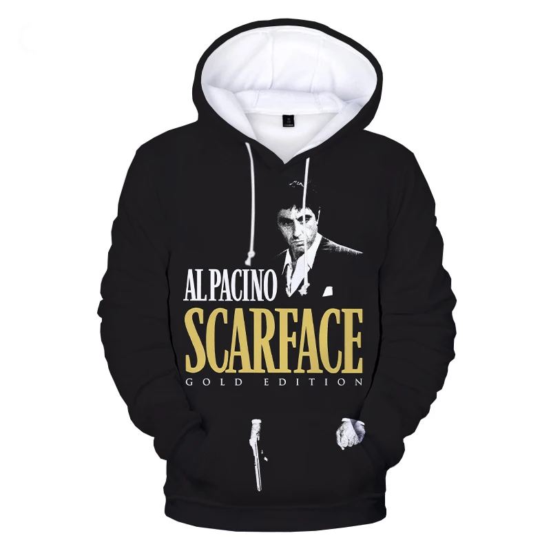 New Scarface 3D Printed Hoodies Fashion Movie  Tony Montana Men Women Harajuku S - £133.51 GBP