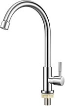 Stainless Single Hole Faucet Tap for Bathroom Kitchen Sink Outdoor Garden Bar - £22.80 GBP