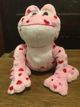 Webkinz Love Frog Stuffed Animal Pink Frog Plush with hearts NO CODE - £6.26 GBP