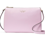 New Kate Spade Leila Pebble Leather Triple Gusset Crossbody Quartz Pink - £74.68 GBP