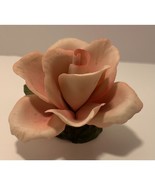 Vintage Italian Capodimonte Porcelain Pink Rose Decor-please read descri... - £14.81 GBP