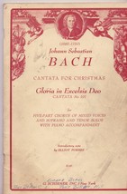 Vintage Bach&#39;s Cantata For Christmas Gloria in Excelsis Deo #191 1964 G.Schirmer - £20.34 GBP