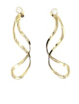 Diamond Women&#39;s Earrings 14kt Yellow Gold 380305 - £211.88 GBP