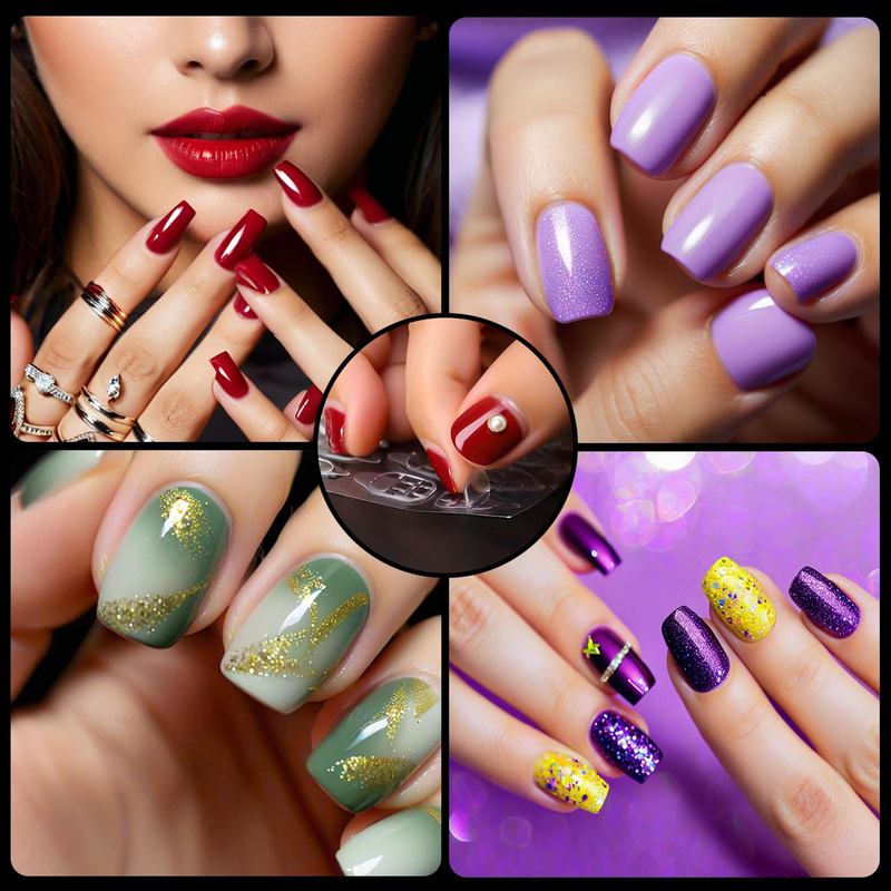 10 Sheets Nail Adhesive Tabs, 300 Pcs Clear Nail Stickers for Press Ons, 15 Size Item image 7