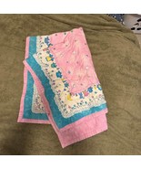 45&quot;x35&quot; Hand Made Baby Infant Girl Blanket [Clothing 288] - £20.80 GBP