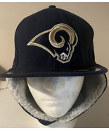 VTG NFL LA RAMS New Era On-Field 59fifty Fitted Hat w/ Ear Flaps Sherpa ... - $59.99