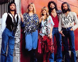 Fleetwood Mac Signed Photo X5 - M. Fleetwood, C. Mc Vie, J. Mc Vie, S. Nicks W Coa - £623.97 GBP