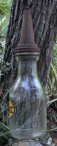 Vintage Sunoco Glass Oil Bottle with Metal Spout image 2