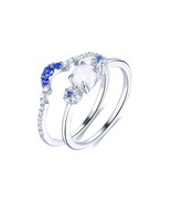Viktoriia X Trendolla: Celestial Cycle - Sterling Silver Opals Diamond Ring - $93.72 CAD