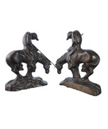 1920&#39;s End of Trail Bookends Heavy cast Iron Well cast - £171.89 GBP