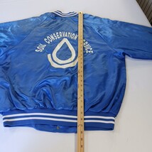 Vintage Hartwell Soil Conservation Service Men's Blue Baseball Jacket Chest 51" image 7
