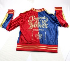 Harley Quinn Suicide Squad &quot;Property Of Joker&quot; Red &amp; Blue XL Satin Bombe... - $729.01 MXN